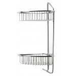 ALFI brand Corner Mounted Double Basket Shower Shelf Bathroom Accessory