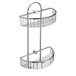 ALFI brand Wall Mounted Double Basket Shower Shelf Bathroom Accessory