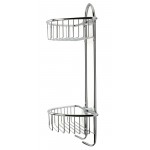 ALFI brand Wall Mounted Double Basket Shower Shelf Bathroom Accessory