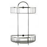 ALFI brand Wall Mounted Double Basket Shower Shelf Bathroom Accessory