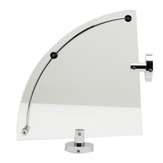 ALFI brand Polished Chrome Corner Mounted Glass Shower Shelf Bathroom Accessory