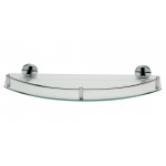 ALFI brand Polished Chrome Wall Mounted Glass Shower Shelf Bathroom Accessory