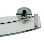 ALFI brand Polished Chrome Wall Mounted Glass Shower Shelf Bathroom Accessory