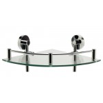 ALFI brand Corner Mounted Double Glass Shower Shelf Bathroom Accessory