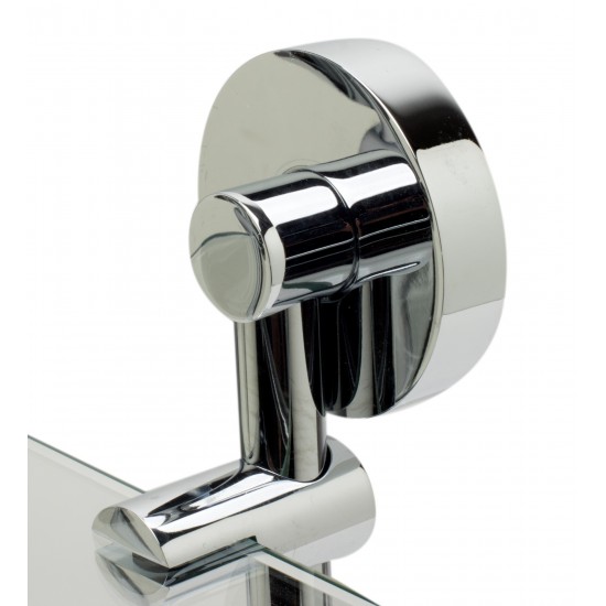 ALFI brand Corner Mounted Double Glass Shower Shelf Bathroom Accessory