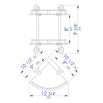 ALFI brand Corner Mounted Double Glass Shower Shelf Bathroom Accessory