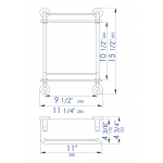 ALFI brand Wall Mounted Double Glass Shower Shelf Bathroom Accessory