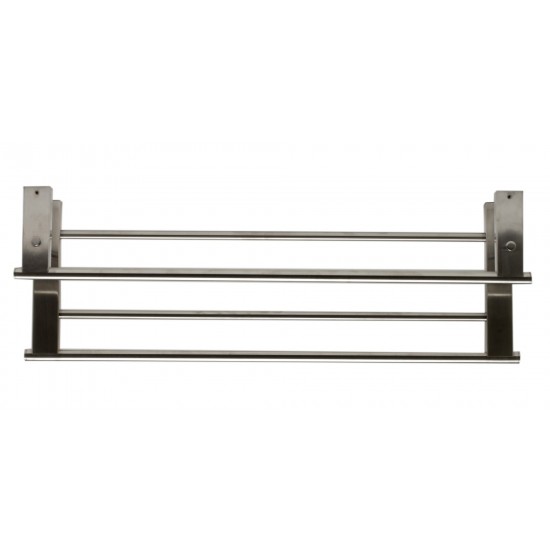 ALFI brand AB9564-BN Brushed Nickel 26 inch Towel Bar & Shelf Bathroom Accessory