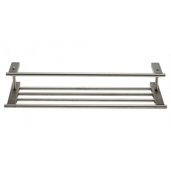 ALFI brand AB9564-BN Brushed Nickel 26 inch Towel Bar & Shelf Bathroom Accessory