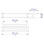 ALFI brand AB9564-BN Brushed Nickel 26 inch Towel Bar & Shelf Bathroom Accessory