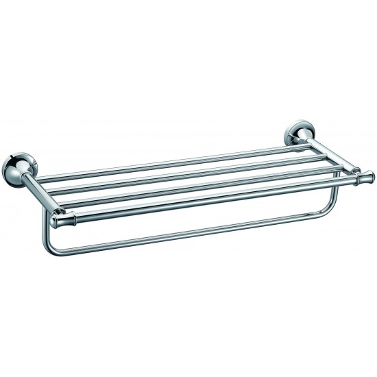 ALFI brand AB9583 Polished Chrome 23 inch Towel Bar & Shelf Bathroom Accessory