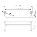 ALFI brand AB9583 Polished Chrome 23 inch Towel Bar & Shelf Bathroom Accessory