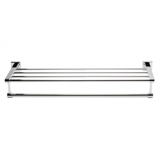 ALFI brand AB9596 Polished Chrome 24 inch Towel Bar & Shelf Bathroom Accessory
