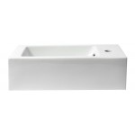 ALFI brand 20" Small Rectangular Wall Mounted Ceramic Sink with Faucet Hole