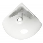 ALFI brand ABC120 White 22" Corner Wall Mounted Ceramic Sink with Faucet Hole
