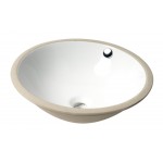 ALFI brand ABC601 White 17" Round Undermount Ceramic Sink