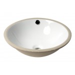 ALFI brand ABC601 White 17" Round Undermount Ceramic Sink