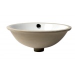 ALFI brand ABC601 White 17" Round Undermount Ceramic Sink