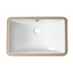 ALFI brand ABC603 White 24" Rectangular Undermount Ceramic Sink