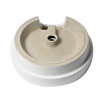 ALFI brand ABC702 White 19" Round Semi Recessed Ceramic Sink with Faucet Hole