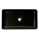 ALFI brand ABC902-BM Black Matte 24" Modern Rectangular Above Mount Ceramic Sink