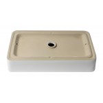 ALFI brand ABC902-W White 24" Modern Rectangular Above Mount Ceramic Sink