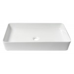 ALFI brand ABC902-W White 24" Modern Rectangular Above Mount Ceramic Sink