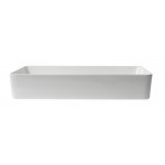 ALFI brand ABC902-W White 24" Modern Rectangular Above Mount Ceramic Sink