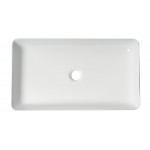 ALFI brand ABC902-W White 24" Modern Rectangular Above Mount Ceramic Sink