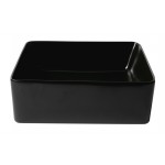 ALFI brand ABC903-BM Black Matte 16" Modern Square Above Mount Ceramic Sink