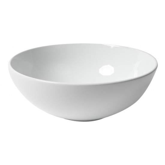 ALFI brand ABC905 White 15" Round Vessel Bowl Above Mount Ceramic Sink