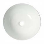 ALFI brand ABC905 White 15" Round Vessel Bowl Above Mount Ceramic Sink