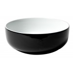 ALFI brand ABC908 Black & White 15" Round Above Mount Ceramic Sink