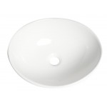 ALFI brand ABC913 White 16" Egg Shape Above Mount Ceramic Sink