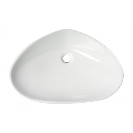 ALFI brand ABC914 White 23" Fancy Above Mount Ceramic Sink