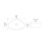 ALFI brand ABC914 White 23" Fancy Above Mount Ceramic Sink