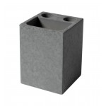 ALFI brand ABCO1019 4 Piece Solid Concrete Gray Matte Bathroom Accessory Set