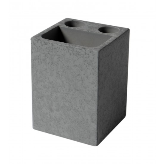 ALFI brand ABCO1019 4 Piece Solid Concrete Gray Matte Bathroom Accessory Set