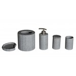 ALFI brand ABCO1022 5 Piece Solid Concrete Gray Matte Bathroom Accessory Set