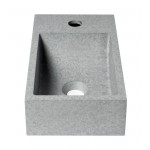 ALFI brand 16" Small Rectangular Solid Concrete Gray Wall Mounted Bathroom Sink