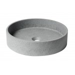 ALFI brand ABCO17R 17" Round Solid Concrete Gray Matte Above Mount Bathroom Sink