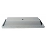 ALFI brand ABCO40TR 40" Solid Concrete Gray Matte Trough Sink for the Bathroom