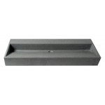 ALFI brand ABCO48TR 48" Solid Concrete Gray Matte Trough Sink for the Bathroom