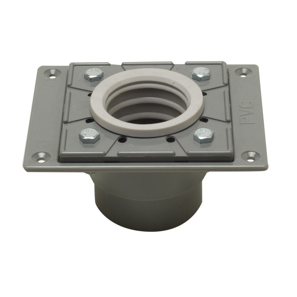 ALFI brand ABDB55 PVC Shower Drain Base with Rubber Fitting