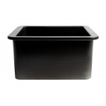 ALFI brand Black Matte Square 18" x 18" Undermount / Drop In Fireclay Prep Sink