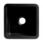 ALFI brand Black Matte Square 18" x 18" Undermount / Drop In Fireclay Prep Sink