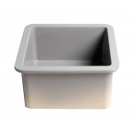 ALFI brand Gray Matte Square 18" x 18" Undermount / Drop In Fireclay Prep Sink