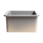 ALFI brand Gray Matte Square 18" x 18" Undermount / Drop In Fireclay Prep Sink