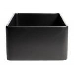 ALFI brand Black Matte Smooth Apron 30" x 18" Single Bowl Fireclay Farm Sink