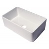 ALFI brand 30" Thin Wall Single Bowl Smooth Apron Fireclay Kitchen Farm Sink